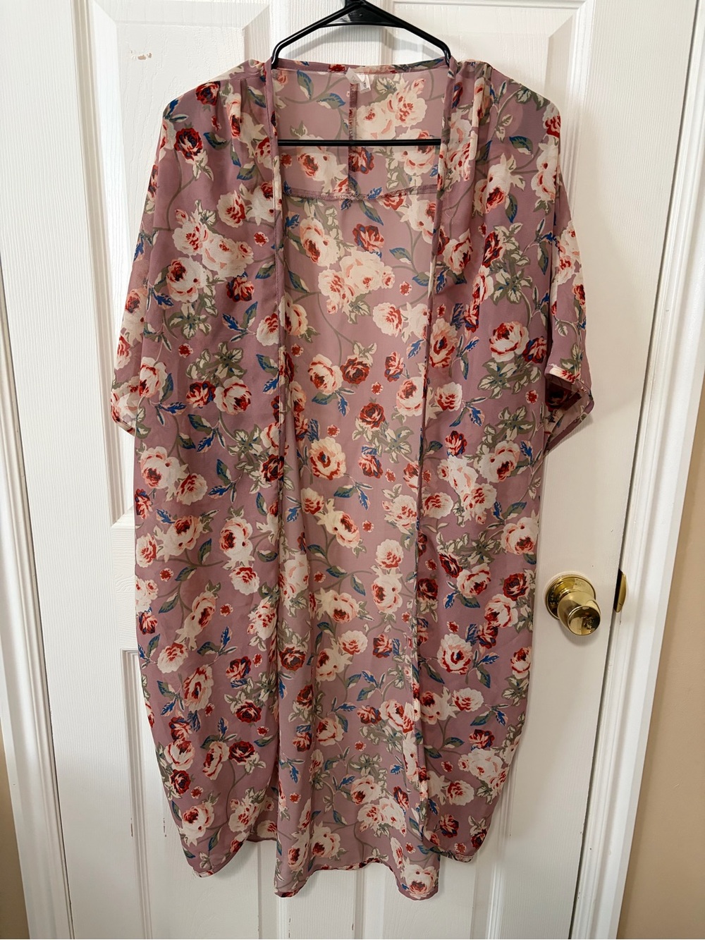Live 4 Truth Dusty Rose Floral Open-Front Kimono